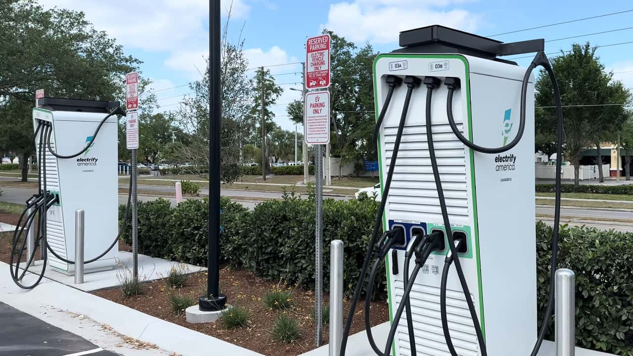 Electrify America’s New Chargers Work With Tesla And Non-Tesla EVs At Once